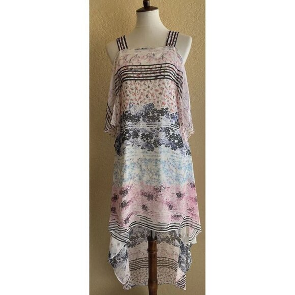 BCBGMAXAZRIA Womens Aaric Floral Hi Lo Asymmetrical Dress Size XS - Picture 2 of 11